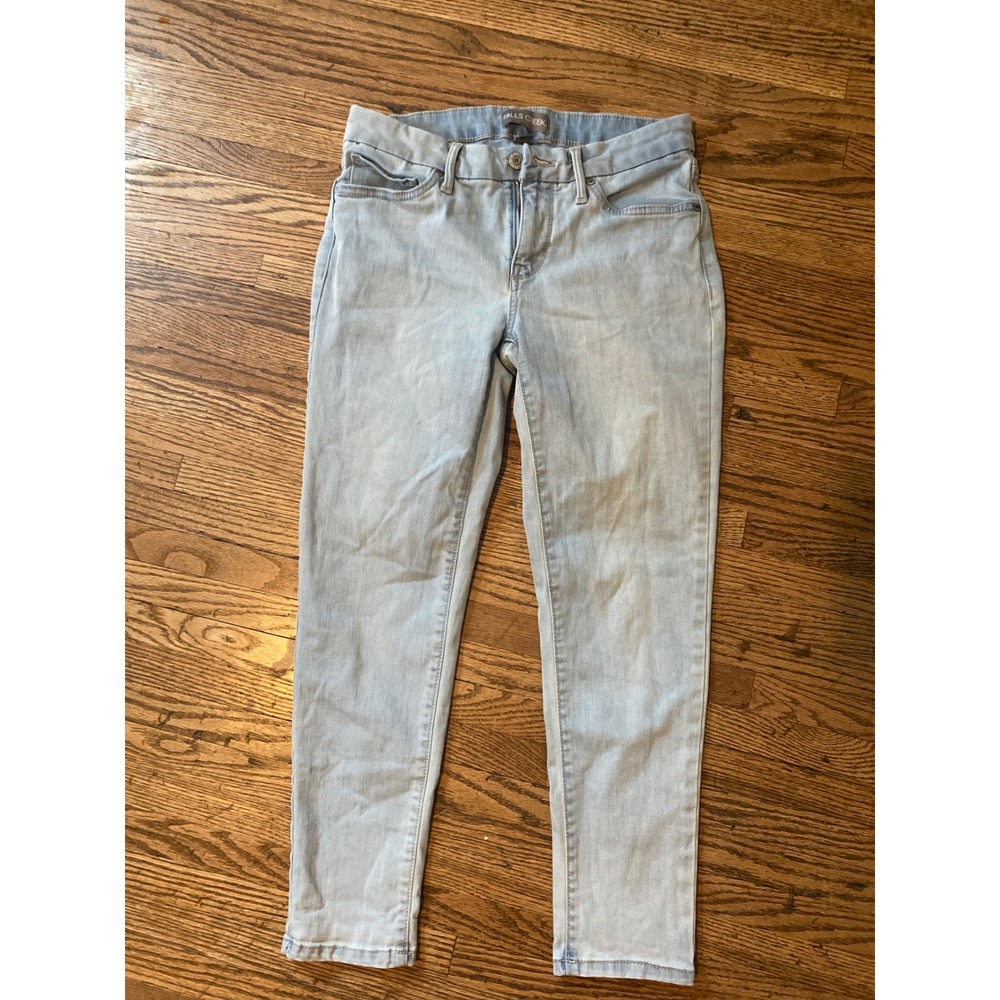 Falls‎ Creek Womens Light Wash Skinny Jeans Blue Denim Size 4 Mid Rise Stretch